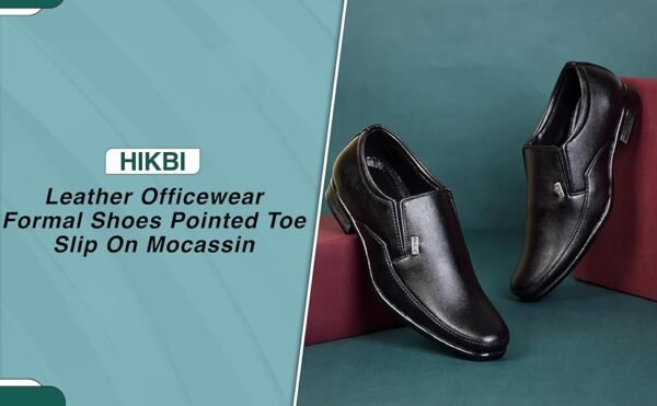 HikBi Leather Office wear Formal Shoes Pointed Toe Slip On Moccassin - Image 8